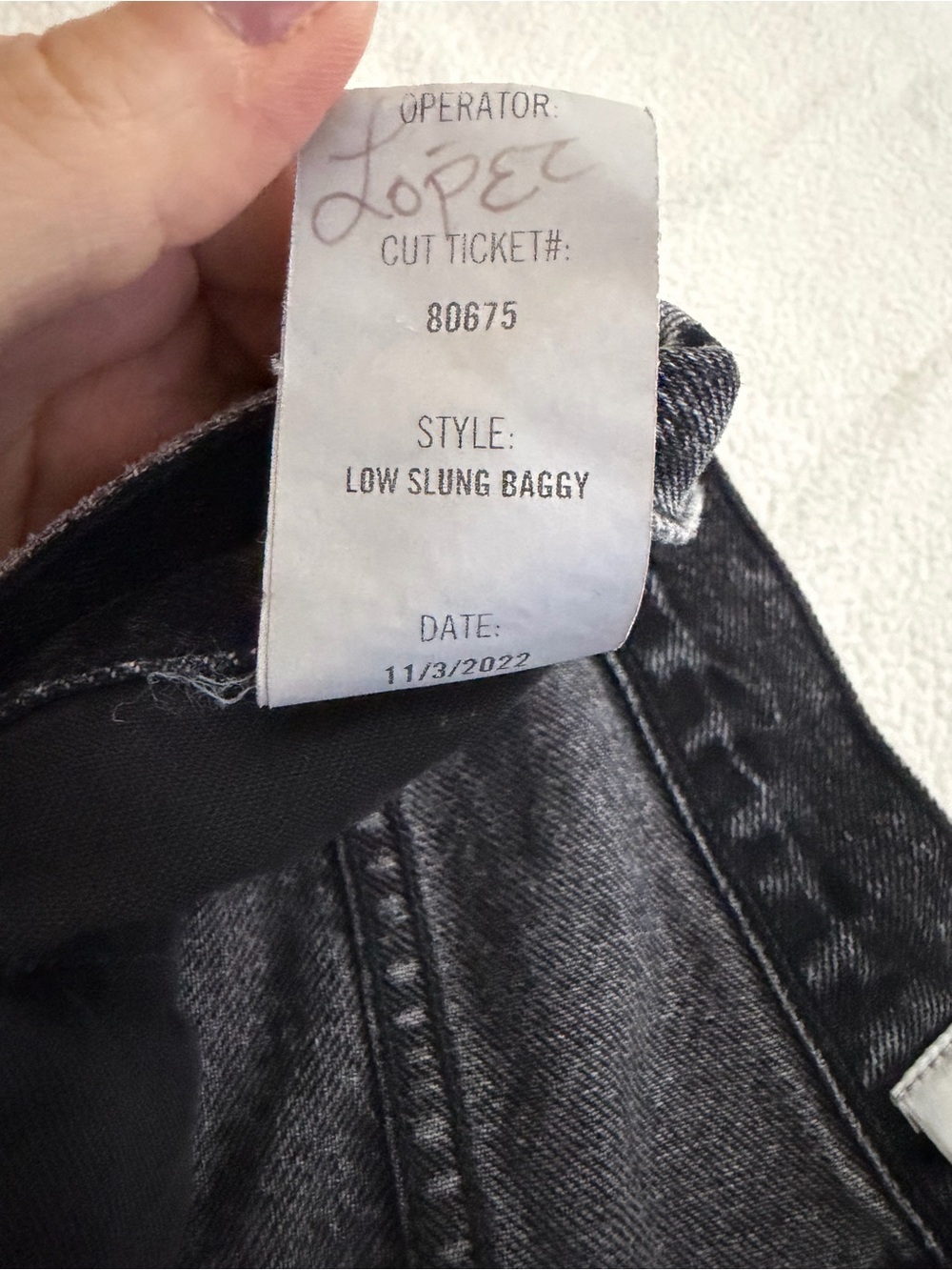 AGOLDE Low Slung Baggy Jeans Recess Black Wash Size 27 NWOT - Picture 7 of 8